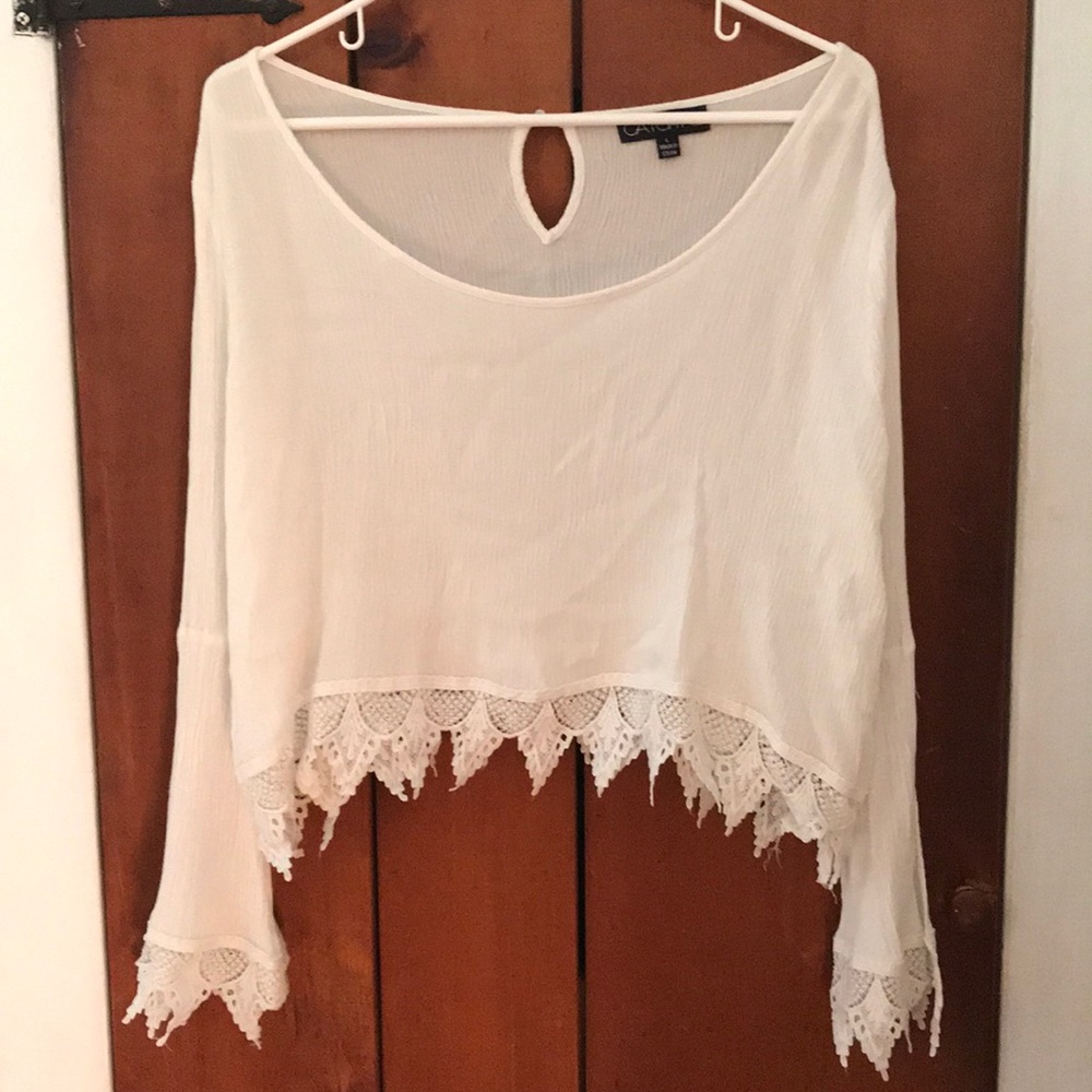 Boho Long Sleeve Crop Top